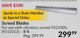 Princess Auto Screed Blades For vibratory offer