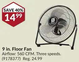 Princess Auto 9 in. Floor Fan offer