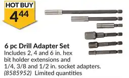 Princess Auto 6 pc Drill Adapter Set offer