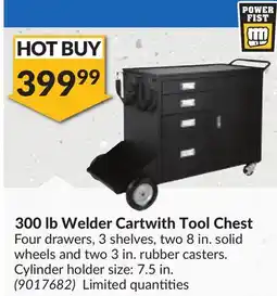 Princess Auto Welder Cartwith Tool Chest offer