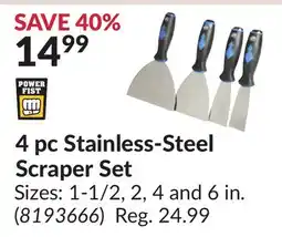 Princess Auto 4 pc Stainless-Steel Scraper Set offer