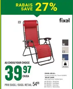 BMR CHAISE RELAX offer