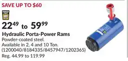 Princess Auto Hydraulic Porta-Power Rams offer