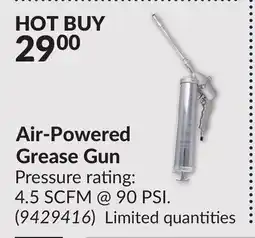 Princess Auto Air-Powered Grease Gun offer
