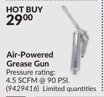 Princess Auto Air-Powered Grease Gun offer