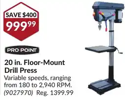 Princess Auto 20 in. Floor-Mount Drill Press offer