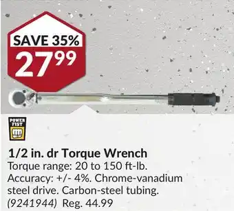 Princess Auto 1/2 in. dr Torque Wrench offer