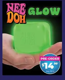 Showcase Nee Doh Nice Cube GLOW Squishy Fidget Stress Ball offer