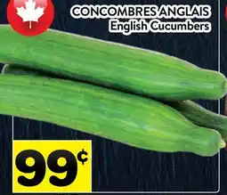 Supermarché PA CONCOMBRES ANGLAIS | ENGLISH CUCUMBERS offer