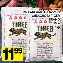 Supermarché PA RIZ PARFUMÉ AU JASMIN MILAGROSA TIGER BRAND | RICE offer