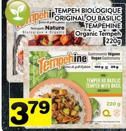Supermarché PA TEMPEH BIOLOGIQUE ORIGINAL OU BASILIC TEMPEHINE | ORGANIC TEMPEH offer