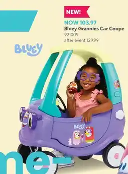 Toys R us Little Tikes Bluey Grannies Car Coupe offer