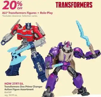 Toys R us Transformers One Prime Changer Action Figure Assortment offer