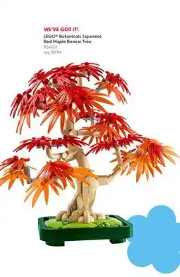 Toys R us LEGO Botanicals Japanese Red Maple Bonsai Tree offer