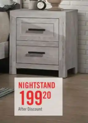 The Brick Lark Bedside 2-Drawer Nightstand, 24W x 26H - Rustic White offer