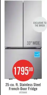 The Brick LG 33 25 Cu. Ft. Smart French-Door Refrigerator - Stainless Steel - LF25S6000S offer