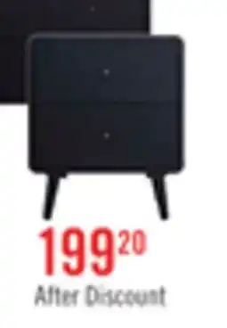 The Brick Milan Bedside 2-Drawer Nightstand, Mid-Century Modern, 22W x 26H - Black offer