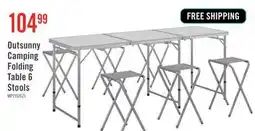 The Brick Outsunny Camping Table And Chairs Folding Picnic Table And 6 Stools offer