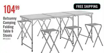 The Brick Outsunny Camping Table And Chairs Folding Picnic Table And 6 Stools offer