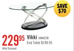 The Brick Vikki 48 Modern Oval Glass Top Coffee Table - Glass with Metal Base offer