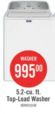 The Brick Maytag 5.2 Cu. Ft. Top-Load Washer - White - MVW4505MW offer