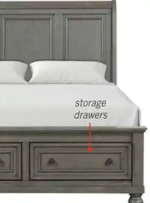 The Brick Chelsea Platform Storage Bed with Headboard & Frame, Grey - Queen Size offer