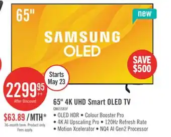 The Brick Samsung 65 S85F 4K OLED Vision AI Smart TV offer