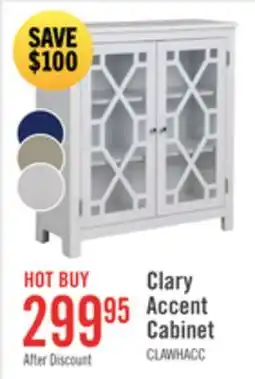 The Brick Clary 31.5 Accent Cabinet with Glass Doors - White offer