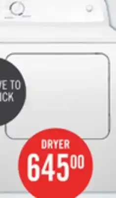 The Brick Inglis 6.5 Cu. Ft. Electric Dryer - White - YIED4671EW offer