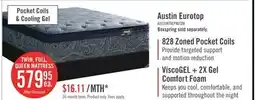 The Brick Springwall Austin Eurotop Luxury Firm Twin Mattress offer