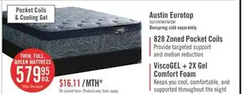 The Brick Springwall Austin Eurotop Luxury Firm Twin Mattress offer