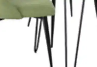 The Brick Miya 5pc Dining Set with Table & 4 Chairs, Live Edge, Acacia Wood, Metal, 60W - Moss Green offer