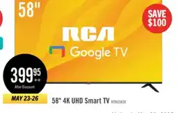 The Brick RCA 58 4K Roku Smart TV offer