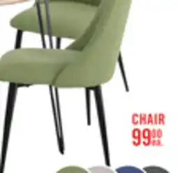 The Brick Miya Dining Chair with Polyester Fabric, Metal - Charcoal offer