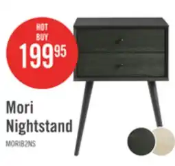 The Brick Mori Bedside 2-Drawer Nightstand, 18W x 25.75H - Black offer