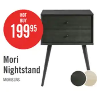 The Brick Mori Bedside 2-Drawer Nightstand, 18W x 25.75H - Black offer
