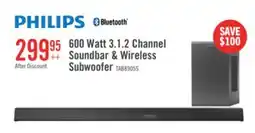 The Brick PHILLIPS 3.1.2 CH Bluetooth Dolby Digital Soundbar with Wireless Subwoofer (TAB8905/37) offer