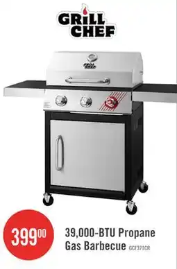 The Brick Grill Chef 39,000 BTU 3-Burner LP Gas BBQ - GCF371CRP offer
