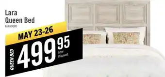 The Brick Lara Panel Bed with Headboard & Frame, Antique Grey - Queen Size offer