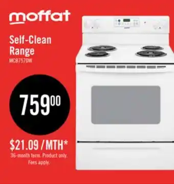 The Brick Moffat 30 Free Standing Self Clean Electric Range - MCB757DMWW offer
