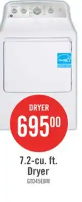 The Brick GE 7.2 Cu. Ft. Electric Dryer with SaniFresh Cycle - GTD45EBMRWS offer
