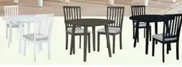 The Brick Bryn 3pc Dining Package with 42 Drop-Leaf Table & 2 Chairs, Fabric -Two-Tone White & Brown offer