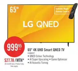 The Brick LG 65 4K Quantum Dot Nanocell HDR10 60Hz Smart TV (65QNED80TUC) offer