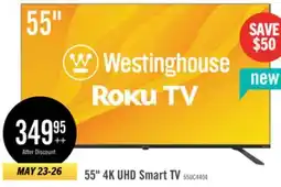The Brick Westinghouse 55 4K UHD Roku Smart TV offer