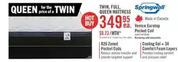 The Brick Springwall Venice Eurotop Twin Mattress offer