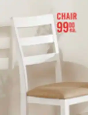 The Brick Bryn Dining Chair with Fabric Seat, Slat-Back - Black offer