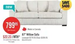 The Brick Willow 87 Light Grey Fabric Sofa with Track Arms and Reversible Seat and Back Cushions offer