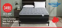 The Brick Springwall Salerno Eurotop Twin Mattress offer