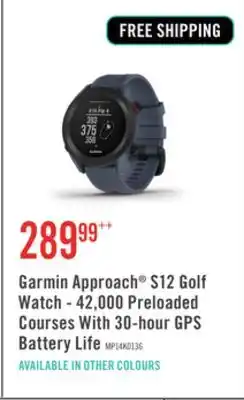 The Brick Garmin Approach S12 Golf Watch - 42,000 Preloaded Courses With 30-hour Gps Battery Life - Blue offer