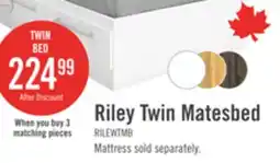 The Brick Riley Mates Bed with 3-Drawer Storage for Kids, Made in Canada, White - Twin Size offer